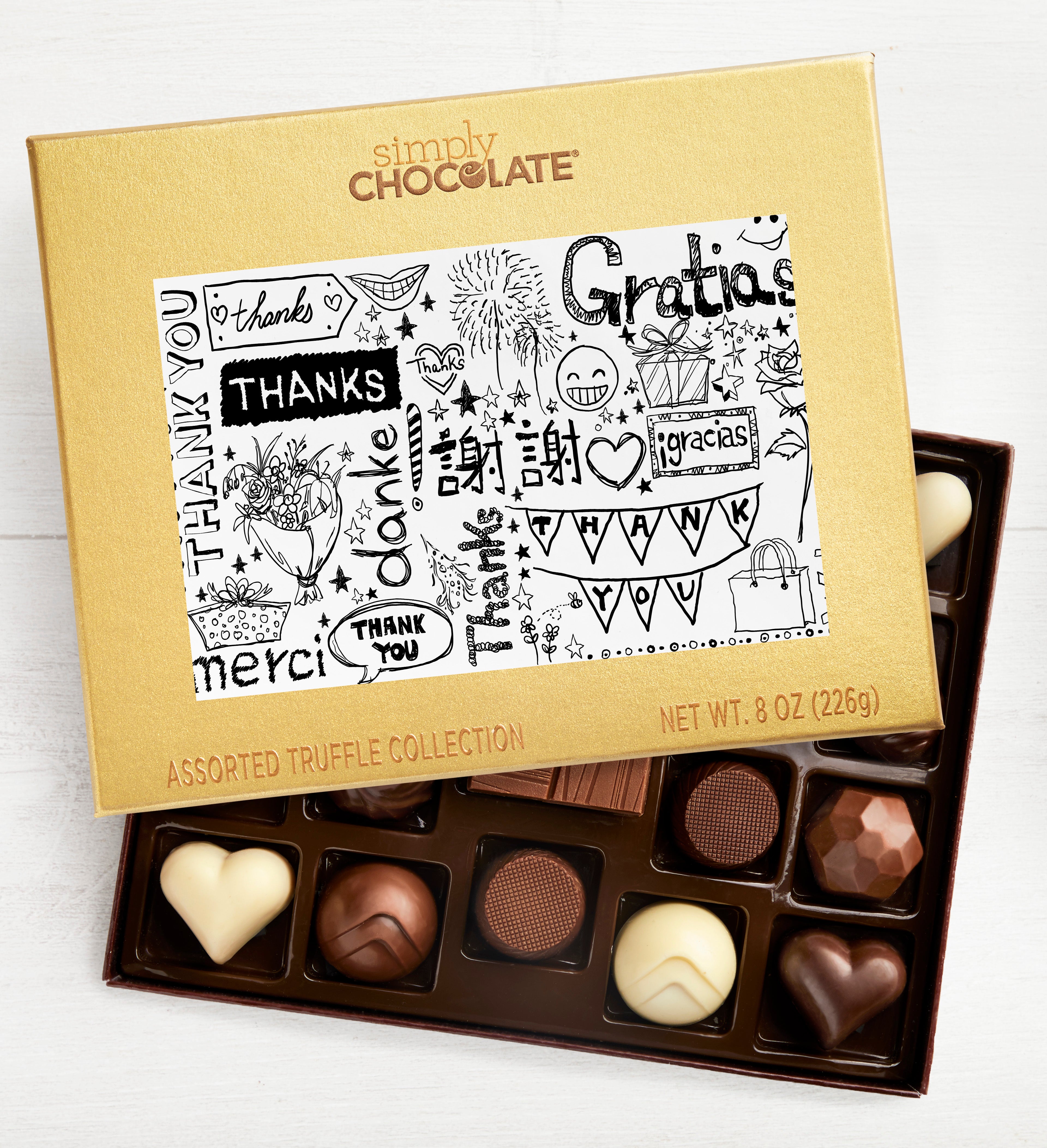 Thank You Languages 17pc Chocolate Box
